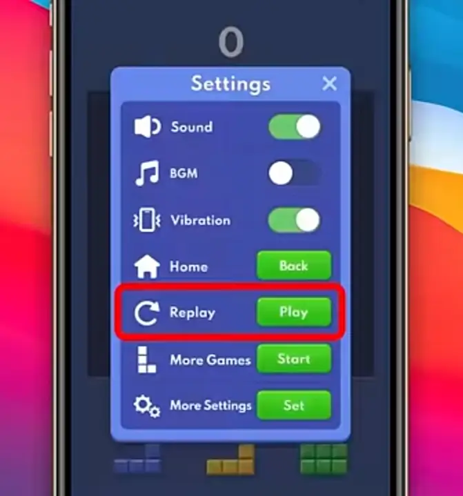block blast mod apk settings