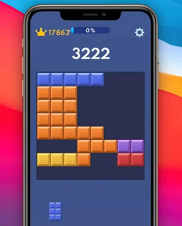 block blast mod apk gamplay showing puzzle block